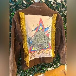 UPCYCLED one of a kind, DEF LEPPARD Music Leather Jacket